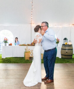 Bride and Father of Bride dancing for first dance in Cumming, Georgia