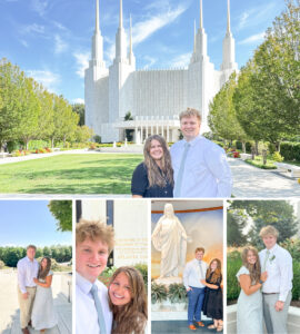 LDS temple wedding and photos at different temples of Amanda and Brady