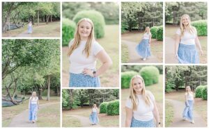 High school senior portrait at sunrise in Alpharetta Georgia