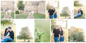 Sydney and Andrew embracing during their romantic engagement session at Berry College.