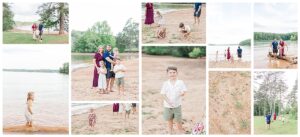 Sunset family portraits captured at Charleston Park on Lake Lanier.