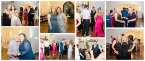 Joyful wedding reception celebration.