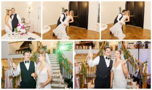 Newlyweds soaking up the reception and time with loved ones. 