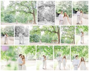 Outdoor couples session with wildflowers