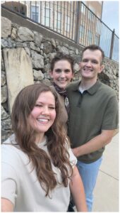 Close-up engagement portrait of couple at Adriatica Village in McKinney, Texas with Amanda Jenkins Photography